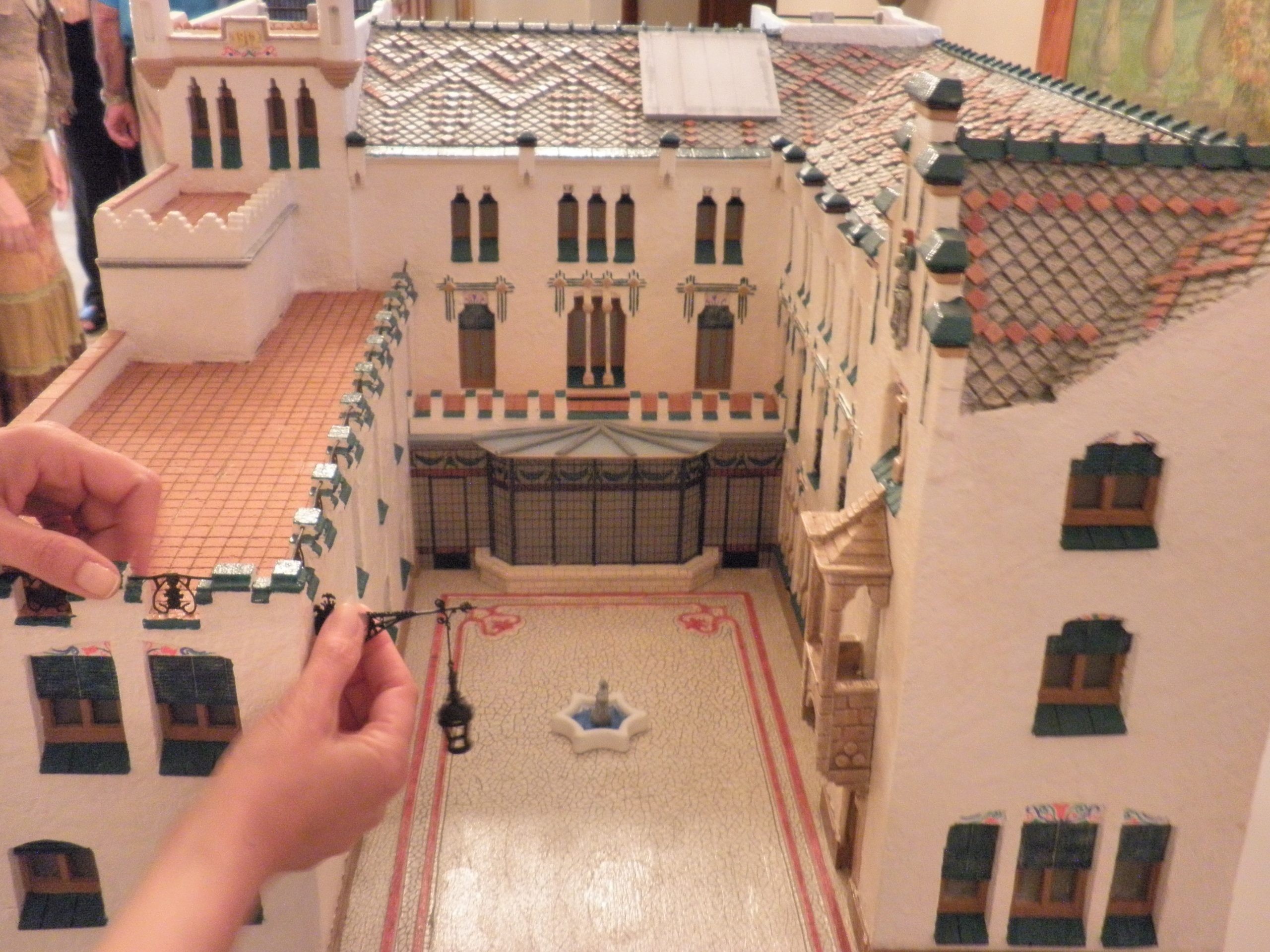 A model of the art nouveau mansion Casa Alegre de Sagrera in Terrassa.